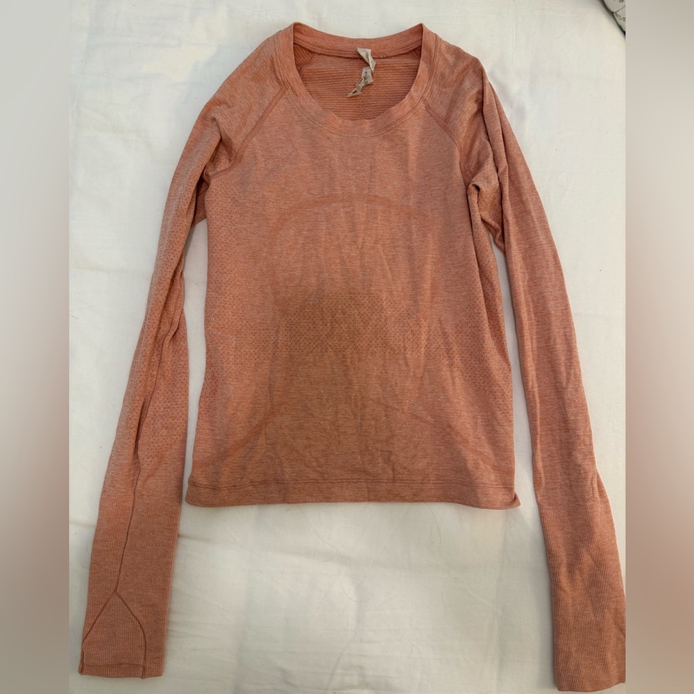 Lululemon Peach Swiftly Tech Long Sleeve Shirt